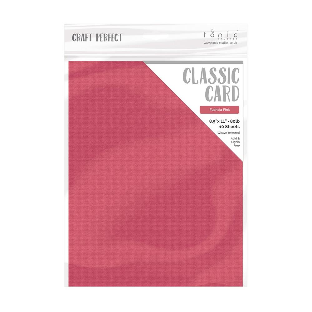 Craft Perfect Weave Textured Classic Card 8.5 inchx11 inch 10/Pkg-Fuchsia Pink